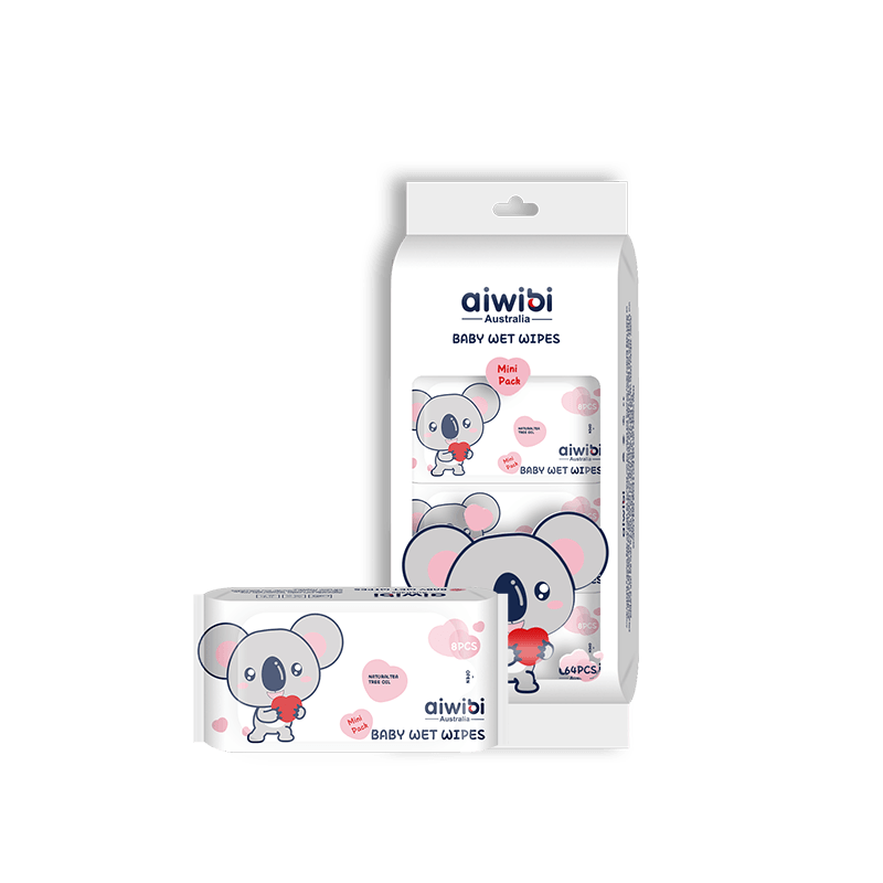 Aiwibi Mini Pocket Portable Wipes 64Pcs*8Bags